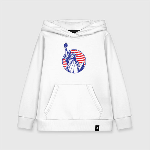 Детская толстовка-худи Статуя свободы - New York / Белый – фото 1