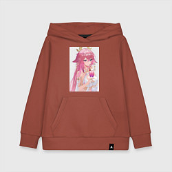 Толстовка детская хлопковая Genshin Impact Яэ Мико, цвет: кирпичный