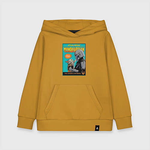 Детская толстовка-худи Mandalorian - Din Djarin / Горчичный – фото 1