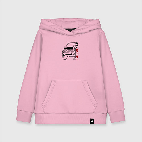 Детская толстовка-худи Nissan Patrol Y60 / Светло-розовый – фото 1