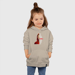 Толстовка детская хлопковая Money heist names, цвет: миндальный — фото 2