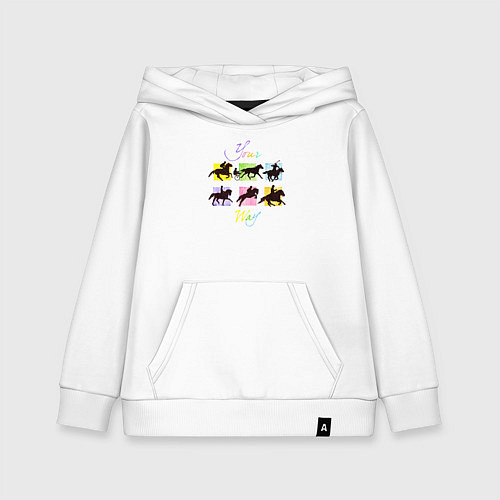 Детская толстовка-худи Твой путь конный спорт / Белый – фото 1