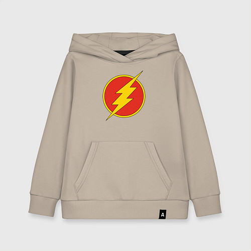 Детская толстовка-худи Flash logo / Миндальный – фото 1