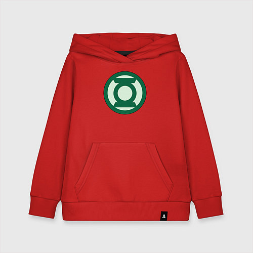 Детская толстовка-худи Green lantern logo / Красный – фото 1