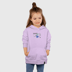Толстовка детская хлопковая Начинающий радиолюбитель, паяльник и плата, цвет: лаванда — фото 2
