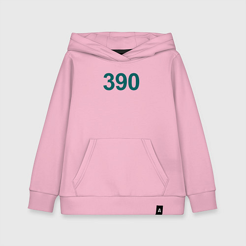 Детская толстовка-худи 390 - Игра в кальмара / Светло-розовый – фото 1