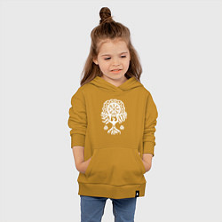 Толстовка детская хлопковая Символика - язычество севера, цвет: горчичный — фото 2