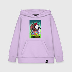 Толстовка детская хлопковая Киберпанк все, цвет: лаванда