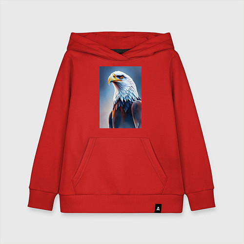 Детская толстовка-худи Грациозный орел / Красный – фото 1