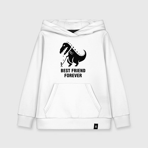 Детская толстовка-худи Godzilla best friend / Белый – фото 1