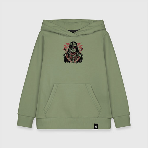 Детская толстовка-худи Духи племен / Авокадо – фото 1