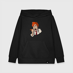 Толстовка детская хлопковая Нервный диспетчер из Каламбур: Крутое пике, цвет: черный