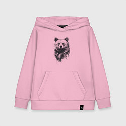 Толстовка детская хлопковая Серьёзный мишка, цвет: светло-розовый
