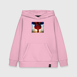 Толстовка детская хлопковая Новый человек паук, цвет: светло-розовый