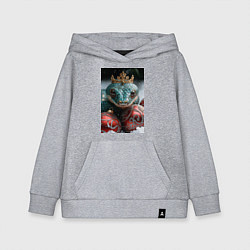 Толстовка детская хлопковая Новогодняя змея королева, цвет: меланж