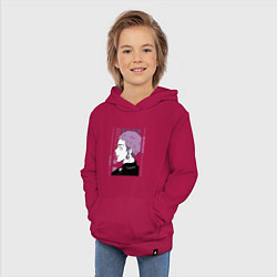 Толстовка детская хлопковая Токийские мстители Такаши Мицуя, цвет: маджента — фото 2