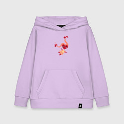 Толстовка детская хлопковая Сердечко - девочка, цвет: лаванда