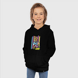 Толстовка детская хлопковая Том и Джерри - полосы, цвет: черный — фото 2