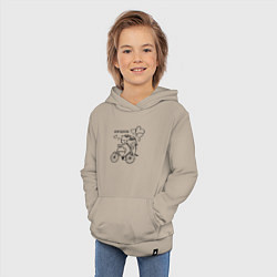 Толстовка детская хлопковая Будь моим Валентином, цвет: миндальный — фото 2