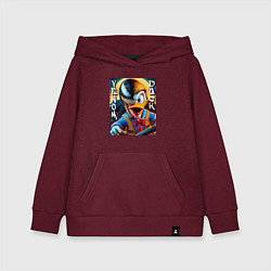Толстовка детская хлопковая Venom-Duck - ai art fantasy, цвет: меланж-бордовый