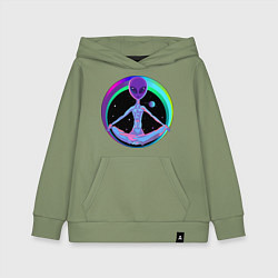 Толстовка детская хлопковая Alien Peace, цвет: авокадо