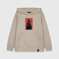 Толстовка детская хлопковая Порода Доберман - половинка пары, цвет: миндальный