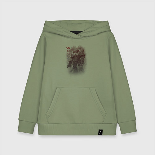 Детская толстовка-худи Мощный космодесантник / Авокадо – фото 1