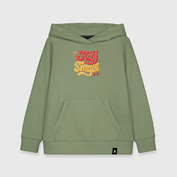 Толстовка детская хлопковая Stay single, цвет: авокадо