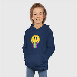 Толстовка детская хлопковая Rainbow smile, цвет: тёмно-синий — фото 2