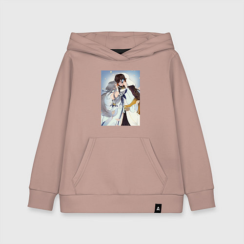 Детская толстовка-худи Джун Ли и Гуй Джун / Пыльно-розовый – фото 1