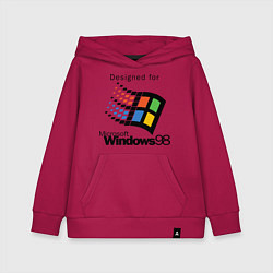 Толстовка детская хлопковая Предназначен для windows 98, цвет: маджента