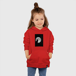 Толстовка детская хлопковая Кот при луне, цвет: красный — фото 2