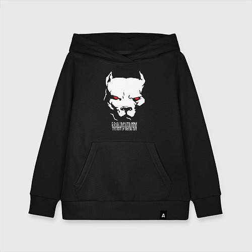 Детская толстовка-худи Боль временна триумф духа вечен - белый воин / Черный – фото 1