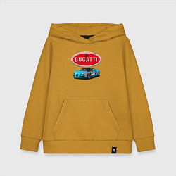 Толстовка детская хлопковая Bugatti - motorsport, цвет: горчичный