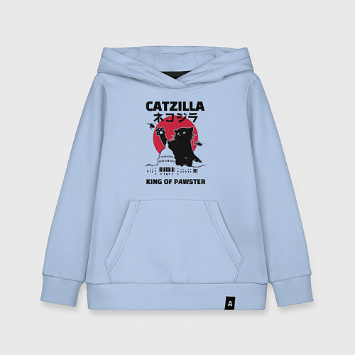 Детская толстовка-худи Котзилла / Мягкое небо – фото 1