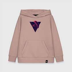 Толстовка детская хлопковая Чужой в треугольнике, цвет: пыльно-розовый