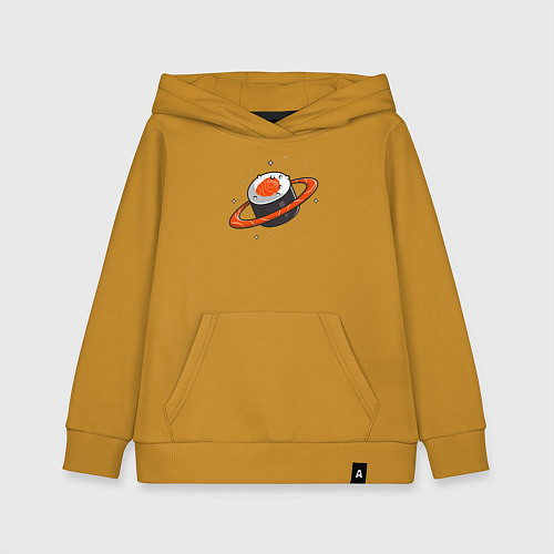 Детская толстовка-худи Ролл сатурн / Горчичный – фото 1