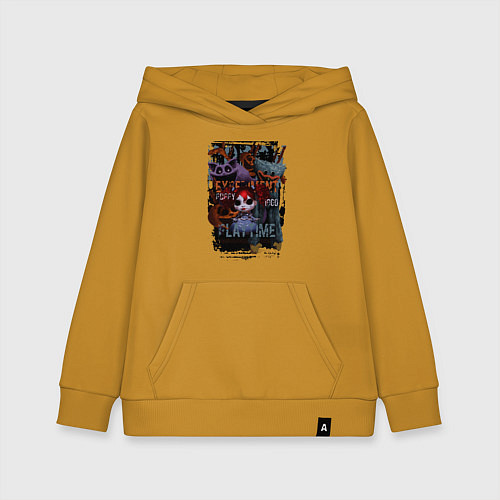 Детская толстовка-худи Монстры Poppy Playtime / Горчичный – фото 1