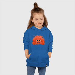Толстовка детская хлопковая Fluffy monster orange, цвет: синий — фото 2