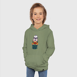 Толстовка детская хлопковая Матрешка в шлеме штурмовика звездные войны, цвет: авокадо — фото 2