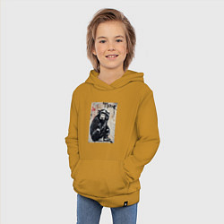 Толстовка детская хлопковая Style monkey, цвет: горчичный — фото 2