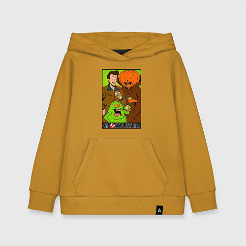 Детская толстовка-худи Ghostbuster - Peter Slimer Pumpkinhead / Горчичный – фото 1
