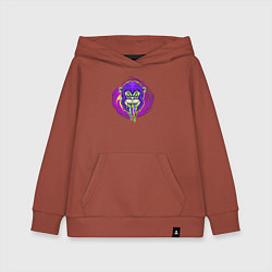 Толстовка детская хлопковая Purple monkey, цвет: кирпичный