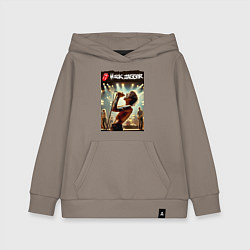 Толстовка детская хлопковая Мик Джагер - Роллинг Стоунз, цвет: утренний латте