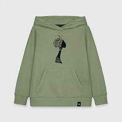 Толстовка детская хлопковая Black woman, цвет: авокадо