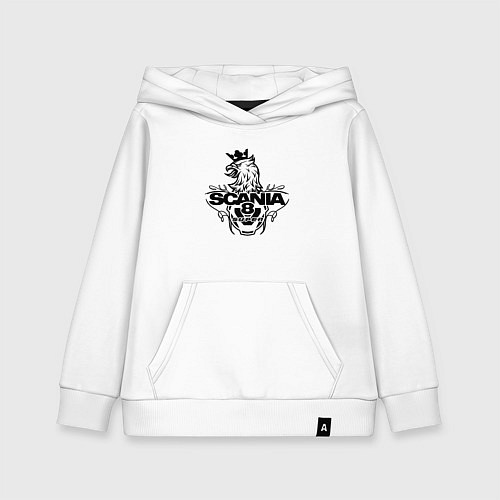 Детская толстовка-худи Scania V8 / Белый – фото 1