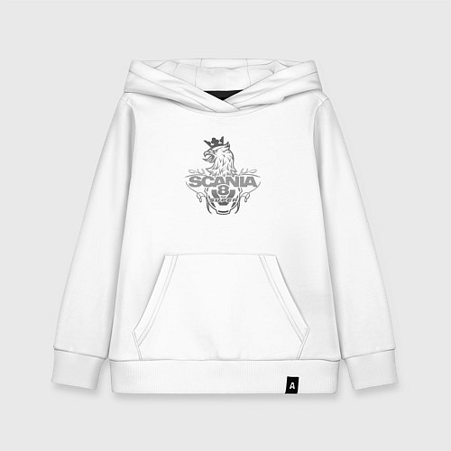 Детская толстовка-худи Scania super / Белый – фото 1