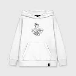 Толстовка детская хлопковая Scania super, цвет: белый