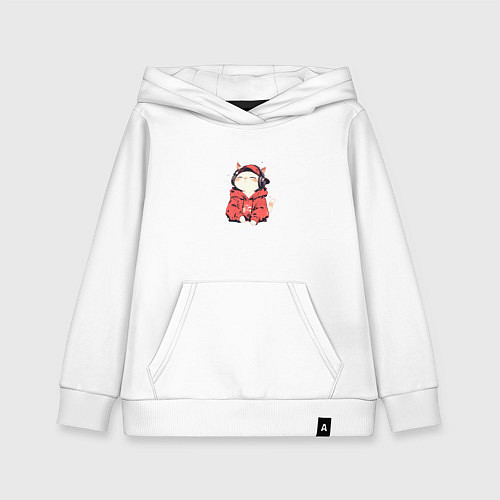 Детская толстовка-худи Бит Мурлыка / Белый – фото 1