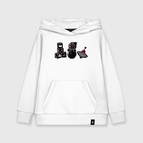Детская толстовка-худи Страшные игрушки / Белый – фото 1